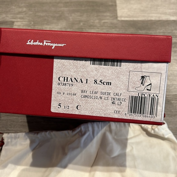 MOVING SALE Salvatore Ferragamo- Chana Suede Calf Booties - Picture 5 of 10